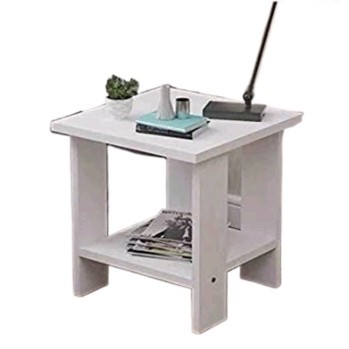 Foldable side table with pvc edging tape , small coffee table , modern side table, accent end table, Nordic style bed side table