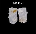 100pcs Crystal RJ45 Ethernet Network Cable Connectors. 