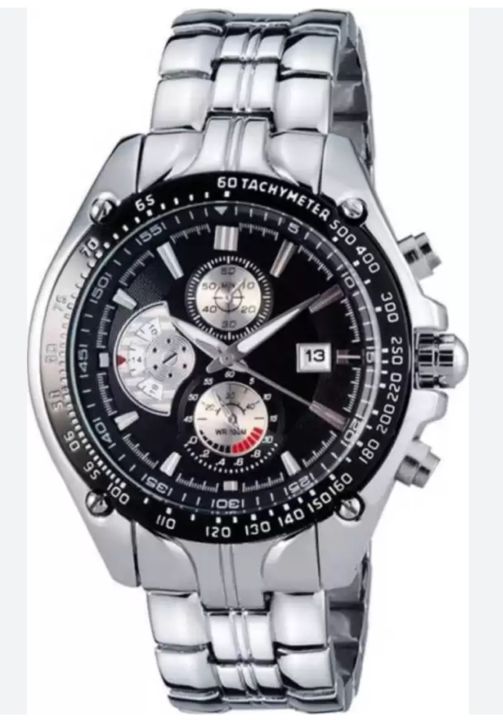 Curren 8083 (Japan Machine 100%) Silver stainless steel Chronograph Mens watch with FREE GIFT BOX