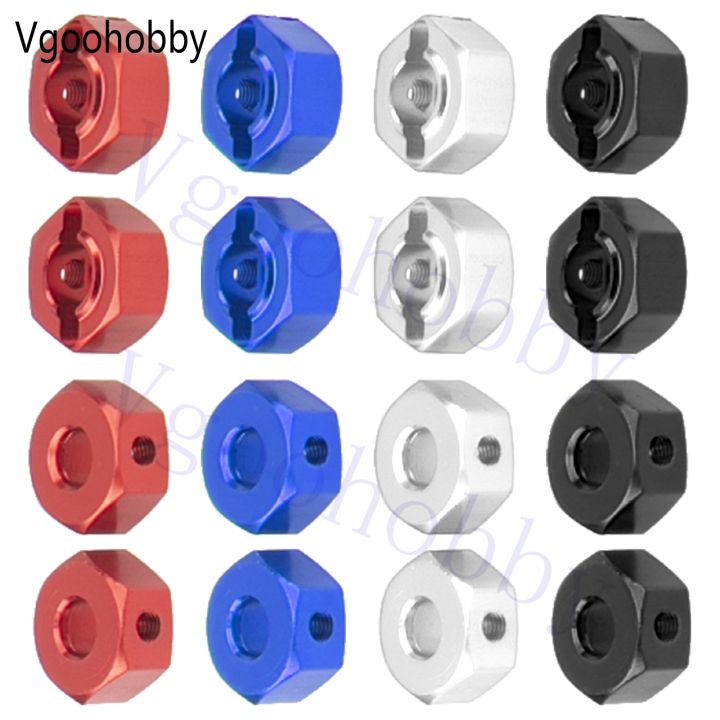 Metal 12mm Wheel Hex Hub Drive Adapters with Pins Screws for 1/10 Arrma Senton Granite Typhon Vorteks 3S Big Rock RC Car
