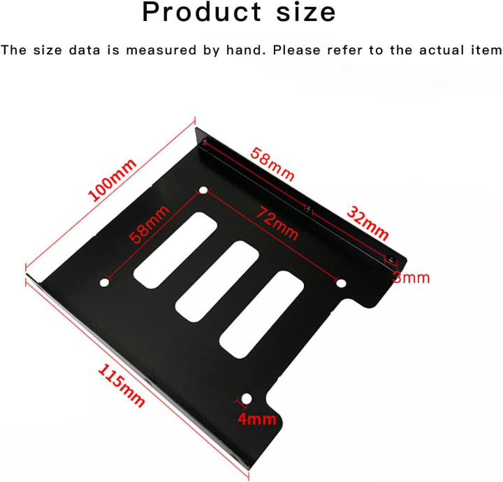 2.5%20to%203.5%20Inch%20Metal%20SSD/HDD%20Adapter%20Bracket%20with%20SATA%20for%20PC%20Case%20&%20Mobile%20Use%20-%20Portable%20Hard%20Drive%20Mounting%20Kit%20-%20Image%202