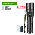 Super XHP199 Most Powerful LED Flashlight Rechargeable LED Torch Light XHP160 XHP90 High Power Flashlight 18650 Tactical Lantern. 