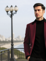 Men's Double-Breasted Wool Overcoat Thickened for Extreme Cold Patchwork Windbreaker Coat Windproof Street Style Tailoring.