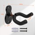 Guitar Wall Mount Hanger Hook Acoustic Electric Bass Guitar Wall Hook Hanger Black Metal Holder Hanger. 