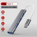 3.0 Type C 4 Port Hub Extensions USB Cable for Laptop and Smartphone.