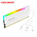COOLMOON 5V-3PIN ARGB RAM Heatsink Heat Spreader Cooler Memory Cooling Vest with Thermal Silicone Pad for Desktop Computer PC. 