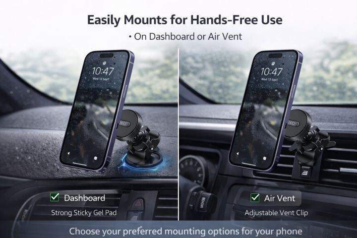 XO%20C122%20Magnetic%20Suction%20Phone%20Holder%20360%20Rotation%20Car%20Air%20Vent%20Mobile%20Mount%20-%20Image%203