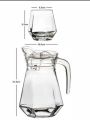 Deli Glassware set of 6 Glass and 1 jug 7 pieces set. 