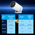 HY300 Smart Projector Android 4K 1280×720 Dual Wifi 260 ANSI Video Cinema Outdoor Portable Home HD LED Projector. 