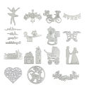Decorative DIY Cutting dies Wedding Embossing folder For Scrapbooking dies metal Congratulations Die cuts. 