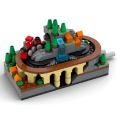 MOC Building Blocks Hand-Cranked Train Track Building Blocks Model Train Building Blocks Assembled Boys and Girls Toys Ornaments. 
