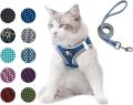 Pet Cat harness and leash Set Reflective Breathable Harness for cats Adjustable Comfort Dog harness for Kitten Pet supplies. 