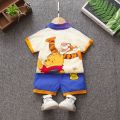 0-6 years old kids summer cute polo shirt baby kids clothes and Girls Fashion cartoon Korean suit. 