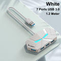 7-in-1 USB Docking Stations USB 3.0 HUB USB Splitter Adapter OTG 5Gbps High Speed Transmission TYPE C Power Supply For PC Laptop. 