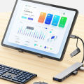8 in 2 USB +Type C HUB Docking Station with 3.5mm Audio Jack Adapter for Micro SD Card Reader Laptop Tablet Phone Disk Converter.