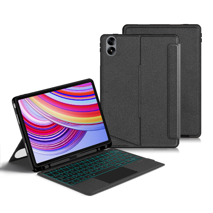 AJIUYU%20Backlight%20Magic%20Keyboard%20For%20XiaoMi%20Redmi%20Pad%20Pro%2012.1%20inch%20Folio%20Smart%20Case%20Portuguese%20Spanish%20Arabic%20Keyboard%20Cover%20-%20Image%206