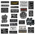 1PC Inspirational Ironic Quotes Embroidered Patch Letter Iron On Adhesive Badge DIY Gift For Clothes Cap Bag Jacket Trucker Hat. 