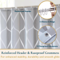 1pc Waterproof Gray Polyester Shower Curtain with Metal Grommets, 180*180cm Durable Fabric Bath Curtain for Bathroom Partitions.