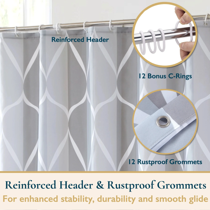 1pc%20Waterproof%20Gray%20Polyester%20Shower%20Curtain%20with%20Metal%20Grommets,%20180*180cm%20Durable%20Fabric%20Bath%20Curtain%20for%20Bathroom%20Partitions%20-%20Image%204