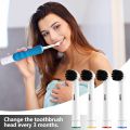 Replacement Toothbrush Heads For Oral B Braun Electric Toothbrushes, Black Bamboo-Charcoal Infused Bristles Refills For Oralb.