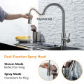 Kitchen Faucet Pull Out Brushed Nickle Stainless Steel Black Kitchen Mixed Tap Kitchen Sink Tap. 