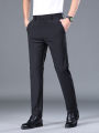 Summer Thin Stretch Trousers Men Elastic Waist Korean Classic Black Gray Blue Business Casual Formal Pants Male Brand. 