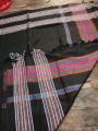 Traditional Soft Linen Balochi Dupatta - Black - 2.5 Meters. 