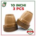 Stylish Addition - 10" inch plastic flower tub 3 picas. Brown color esha flower tub / planters / fuler tob. - Modern - Choice Expression. 