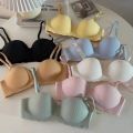 【Popular】Seamless Half Cup Cloud Nude Underwear Women  Small Breast Gathering Support Anti-Sagging Soft Support Wireless Bra. 