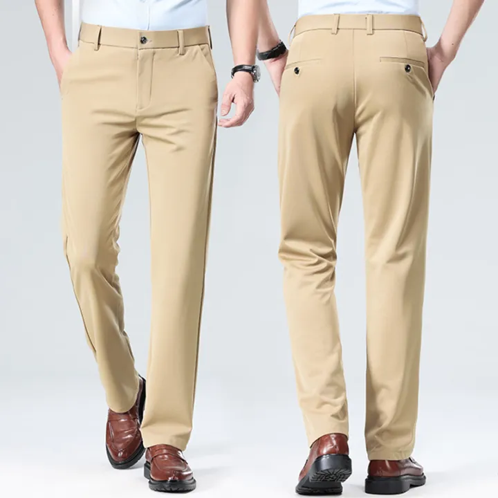 29-42%20Men's%20Summer%20Thin%20Fashion%20Business%20Casual%20Suit%20Pants%20Long%20Pants%20Men's%20Elastic%20Straight%20Sleeve%20Formal%20Pants%20Plus%20Size%20-%20Image%205