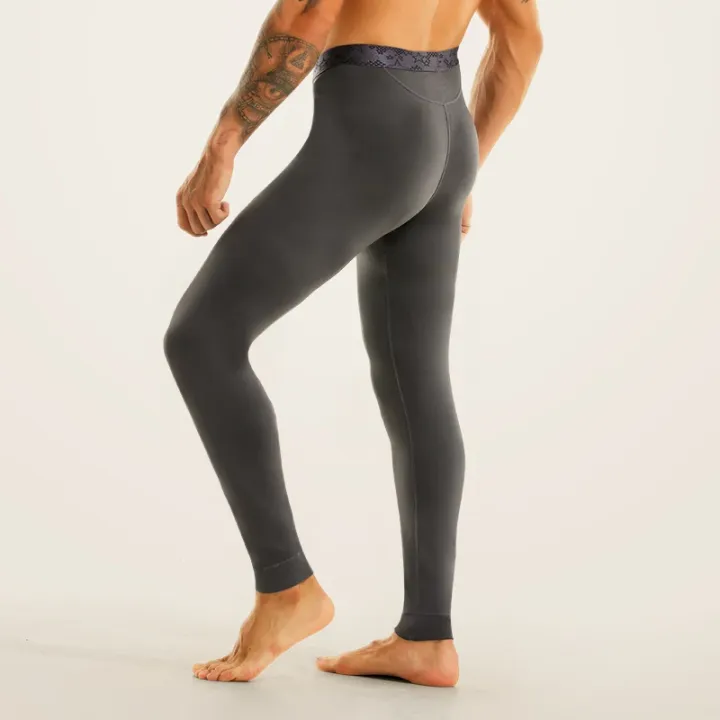 Thermal%20pants%20men's%20long%20Johns%20plus%20fleece%20thickened%20inside%20to%20wear%20tight%20bottom%20cold%20proof%20thin%20cotton%20pants%20wool%20pants%20spring%20-%20Image%204