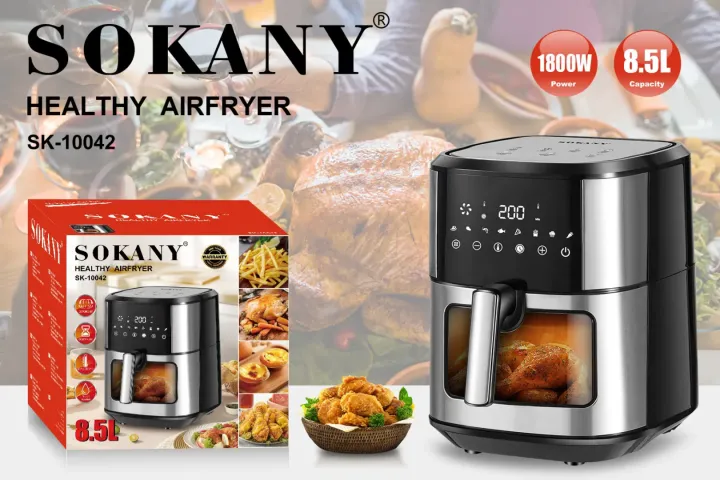 Sokany%20SK-10042%20Digital%20Air%20Fryer%20%7C%208.5L%20Large%20Capacity%20%7C%201800W%20Power%20%7C%20Smart%20Touchscreen%20%7C%20Viewing%20Window%20%7C%20Oil-Free%20Healthy%20Air%20Fryer%20-%20Image%202
