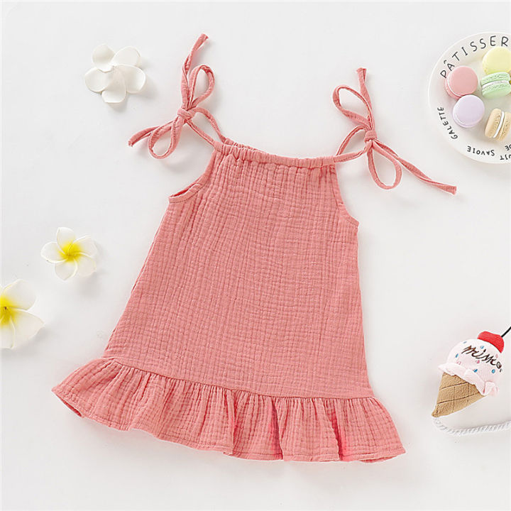 1-5%20Years%20Old%20Kid%20Girl%20Summer%20Breathable%20Cotton%20Slip%20Dress%20Adjustable%20%20Solid%20Color%20Halter%20Dress%20Toddler%20Girl%20Holiday%20Beachwea%20-%20Image%202