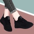 Women's Breathable Non-slip Platform Fashion New Casual Shoes Korean Running Shoes Black Sneakers Shoes for Women 2024 Autumn. 