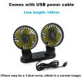 EAFC Mini Car Fan 360 Degree Rotating Cooling Wind Low Noise Summer Car Air Conditioning Cold Fan Ventilation Car Home 5V USB. 