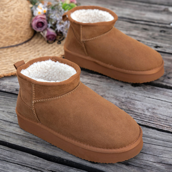 Women's%20winter%20casual%20solid%20color%20basic%20plush%20ankle%20boots%20Warm%20and%20windproof%20slip-on%20boots%20Comfortable%20and%20non-slip%20EVA%20outsole%20-%20Image%207