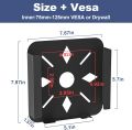 Mac Mini VESA Bracket for Mac Mini 2011 to 2024 M2 Pro Wall Mount Bracket non-slip save desktop space ventilate dissipate heat.