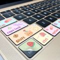 1PCS Cute Bear Pattern Cute Cat Pattern Laptop Partial Keyboard Skin Stickers. 