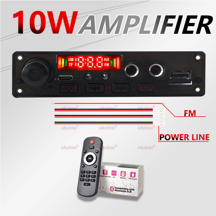 AudioPro%20DC%205V%2010W%20Bluetooth%205.0%20Amplifier%20Board%20MP3%20Decoder%20with%20USB/TF/FM%20for%20Car%20Audio%20Portable%20Speaker%20-%20Image%204