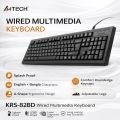 A4TECH KRS-82BD Wired Multimedia Keyboard With Bangla - Original A4TECH bangla keyboard, usb wired keyboard, multimedia, computer, office, ergonomic, budget, desktop, laptop external, splash resistant, durable, standard full size cheap comfortable typing.