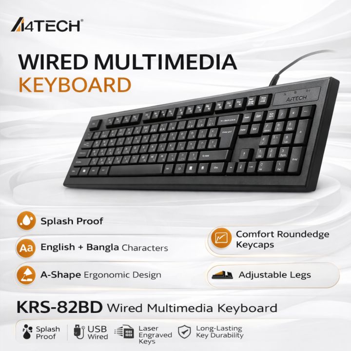 A4TECH%20KRS-82BD%20Wired%20Multimedia%20Keyboard%20With%20Bangla%20-%20Original%20A4TECH%20bangla%20keyboard,%20usb%20wired%20keyboard,%20multimedia,%20computer,%20office,%20ergonomic,%20budget,%20desktop,%20laptop%20external,%20splash%20resistant,%20durable,%20standard%20full%20size%20cheap%20comfortable%20typing%20-%20Image%202