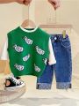New Spring Clothing for Girls, Korean-Style Bottoming Shirts for Small and Medium-Sized Children, Stylish Vests for Baby Girls.