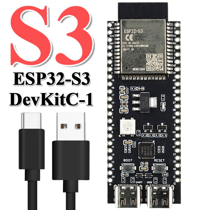 ESP32-S3-DevKitC-1 Development Board BT 2.4G Wifi Module for Arduino 8MB PSRAM 16MB FLASH N16R8 44Pin CP2102 Type-C ESP32S3