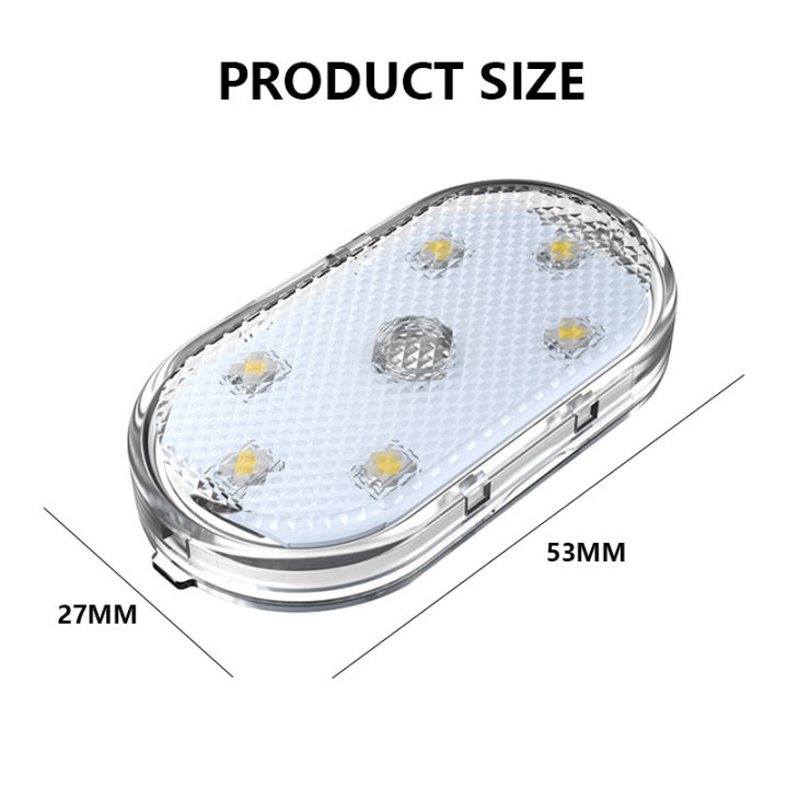 1/2/4Pcs%20LED%20Touch%20Light%20Mini%20Car%20Interior%20Lighting%20USB%20Rechargeable%20Auto%20Roof%20Ceiling%20Reading%20Lamps%20Atmosphere%20Decoration%20Lamp%20-%20Image%203