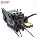 JCD 750W 8586D Soldering Station 2 IN 1 Hot Air Gun LCD Dual Digital Display Electric Soldering Iron SMD Welding Rework Station. 