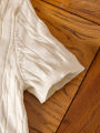 Boys' casual style solid color Fried Dough Twists polo shirt short sleeve thin sweater pullover sweater.