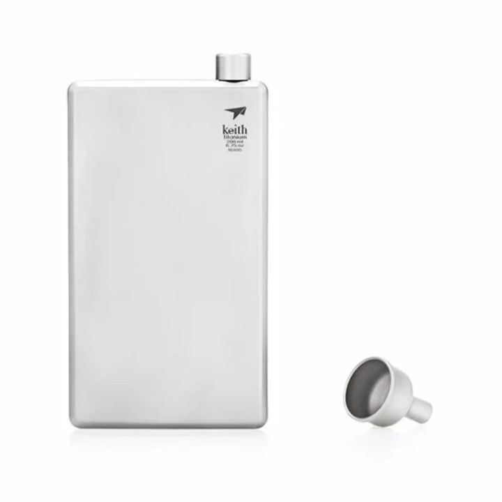 Keith%20Pure%20Titanium%20Hip%20Flask%20With%20Funnel%20100ml%20Drinkware%20Outdoor%20Sports%20Camping%20Hiking%20Pot%20Whiskey%20Wine%20Alcohol%20Bottle%20-%20Image%205