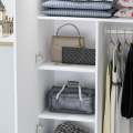 Single Door Wardrobe Armoire Closet with Hanging Storage, White Wood. 