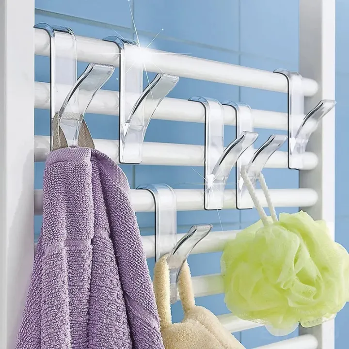 Bathroom%20Hanger%20Clips%20Storage%20Racks%20White%20Clear%20Hanger%20Heated%20Towel%20Radiator%20Rail%20Clothes%20Scarf%20Hanger%20Hooks%20Holder%20-%20Image%205