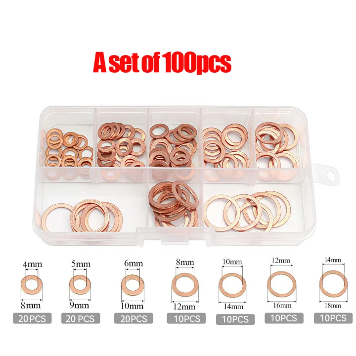 100%20PCS%20Premium%20Copper%20Sealing%20Crush%20Washers%20Assortment%20Kit,Flat%20Ring%20Oil%20Drain%20Plug%20Crush%20Washer%20Gasket%20Seal%20Assortment%20Set%20-%20Image%207